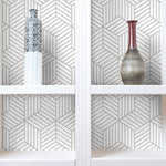 York Wallcoverings Stripped Hexagon Peel and Stick Wallpaper (RMK10705WP)