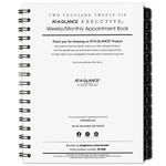 2026 AT-A-GLANCE Executive 8.75" x 6.5" Weekly & Monthly Appointment Book Refill, White/Black (70-908-10-26)