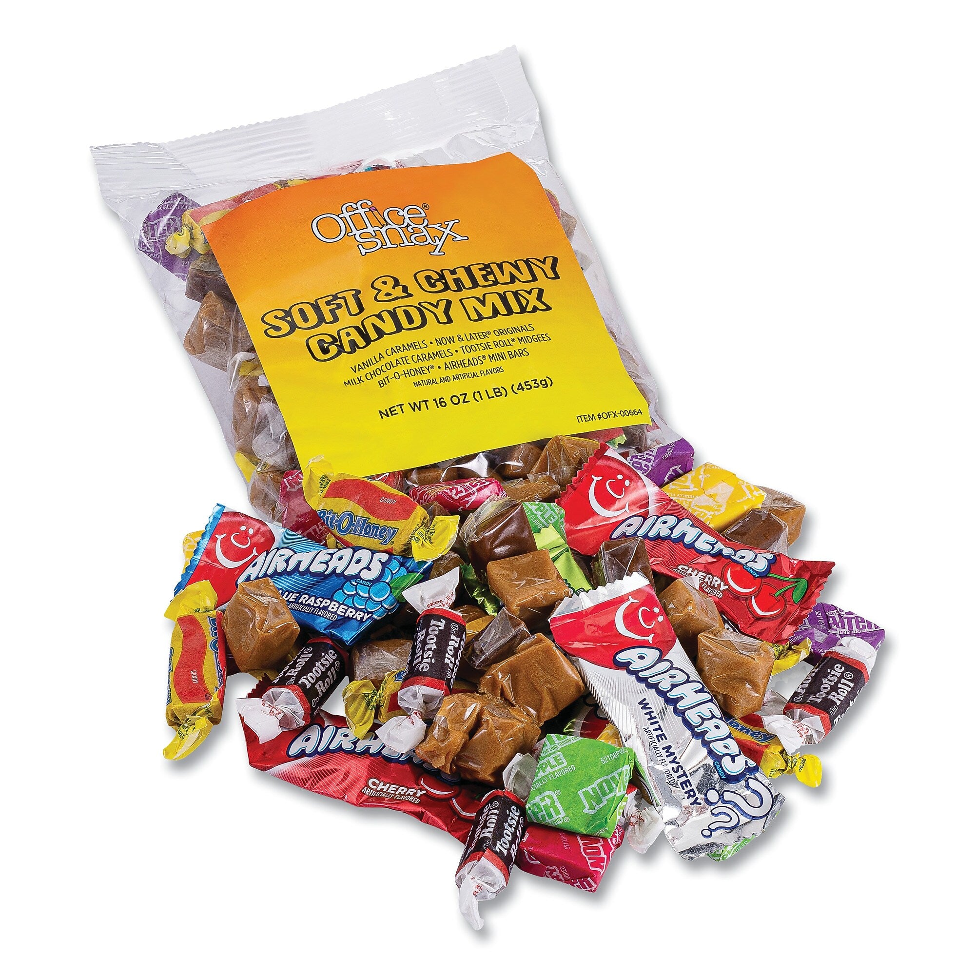 Office Snax Soft and Chewy Candy Mix, 1 lb. (OFX00664)