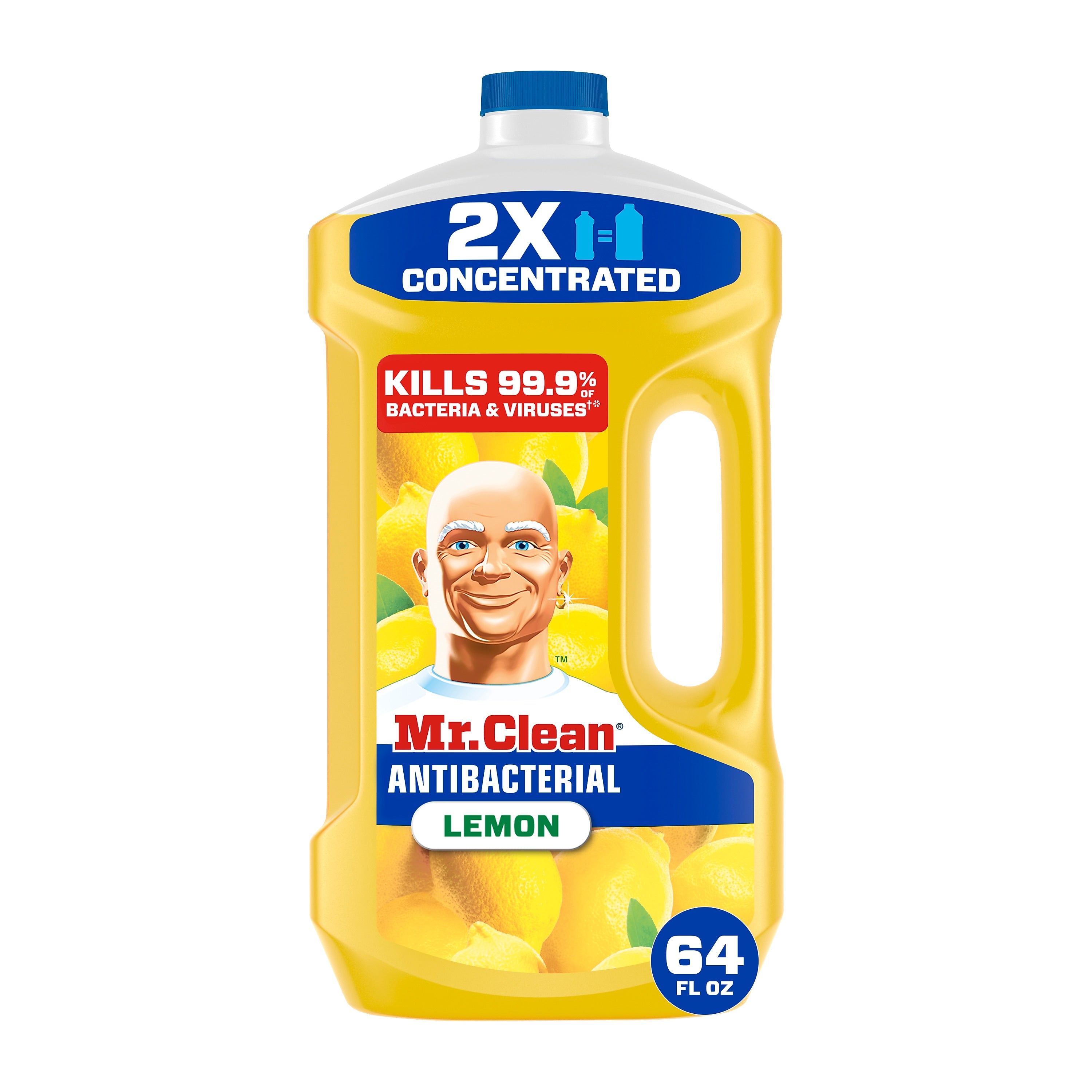 Mr. Clean Antibacterial Multi-Surface Cleaner, Lemon Scent, 64 Fl. oz. (11290)