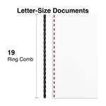 Staples® 1/4" Plastic Binding Spine Comb, 20 Sheet Capacity, Black, 25/Pack (5232002/5232005)