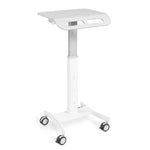 Luxor Vitalize Mobile 4-Wheel Healthcare Laptop Cart, White (MCWS002)