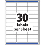 Avery Easy Peel Laser Address Labels, 1" x 2-5/8", Clear, 1,500 Labels/Box (5660)