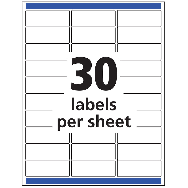 Avery Easy Peel Laser Address Labels, 1" x 2-5/8", Clear, 1,500 Labels/Box (5660)