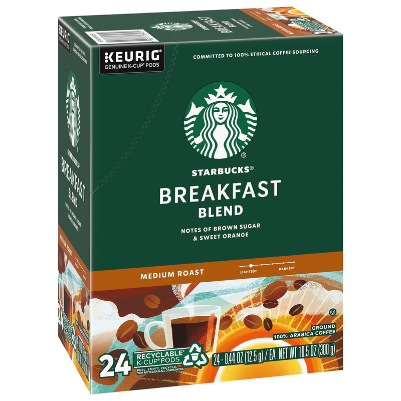 Starbucks Breakfast Blend Coffee Keurig® K-Cup® Pods, Medium Roast, 96/Box (SBK18995CT)