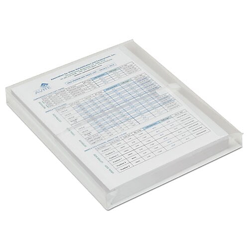 AbilityOne SKILCRAFT Hook/Loop Side-load Expansion Envelopes, Document, Letter, Hook & Loop, Polypropylene, 5/Pack, Clear