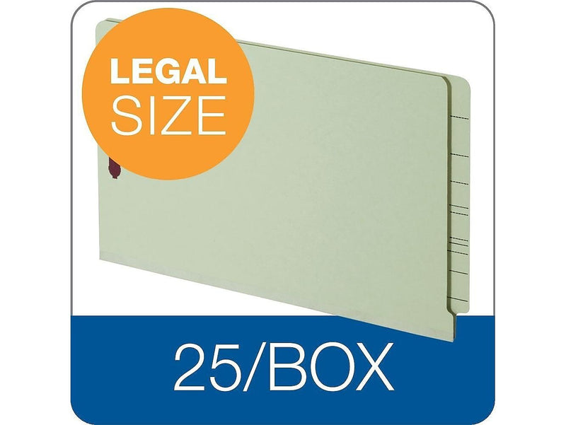 Pendaflex End Tab File Folder, Straight Cut, Right Position, Legal Size, Light Green, 25/Box (47715GW)