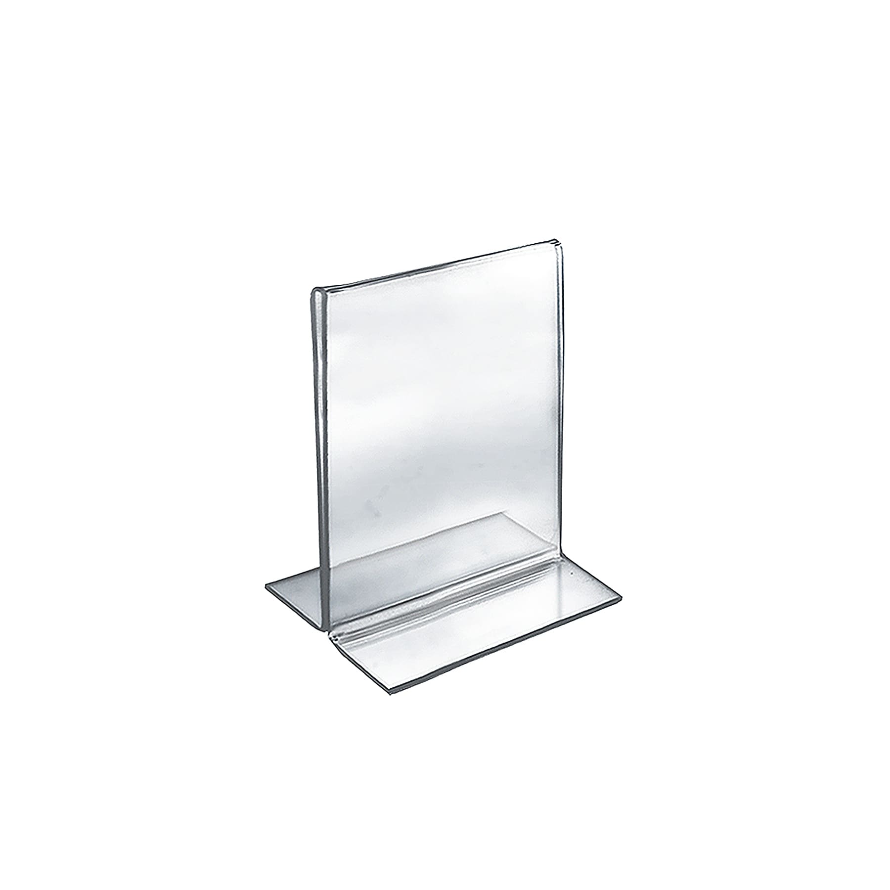 Azar Sign Holder, 5.5" x 7", Vertical, Table Top, Clear, Acrylic, 10/Pack (152720)