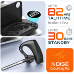 Delton K130 Wireless Noise Canceling Bluetooth Computer Earbud Headset, MS Teams, Black (DBHK130)