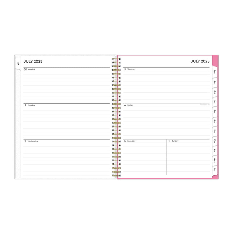 2025-2026 Blue Sky Roosevelt 8.5" x 11" Academic Year Weekly & Monthly Planner, Plastic Cover, Multicolored (128691-A26)