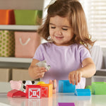 Learning Resources Peekaboo Learning Farm Numbered Toy Barn set, Assorted Colors (LER6805)