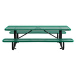 Global Industrial 8' Rectangular Picnic Table, Expanded Metal, Green (277153GN)