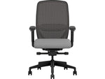 HON Nucleus Fabric/Mesh Swivel Task Chair, Frost/Black (HNR1KD.Y2.STC.A.H.IM.CU22.BL.SB.T)