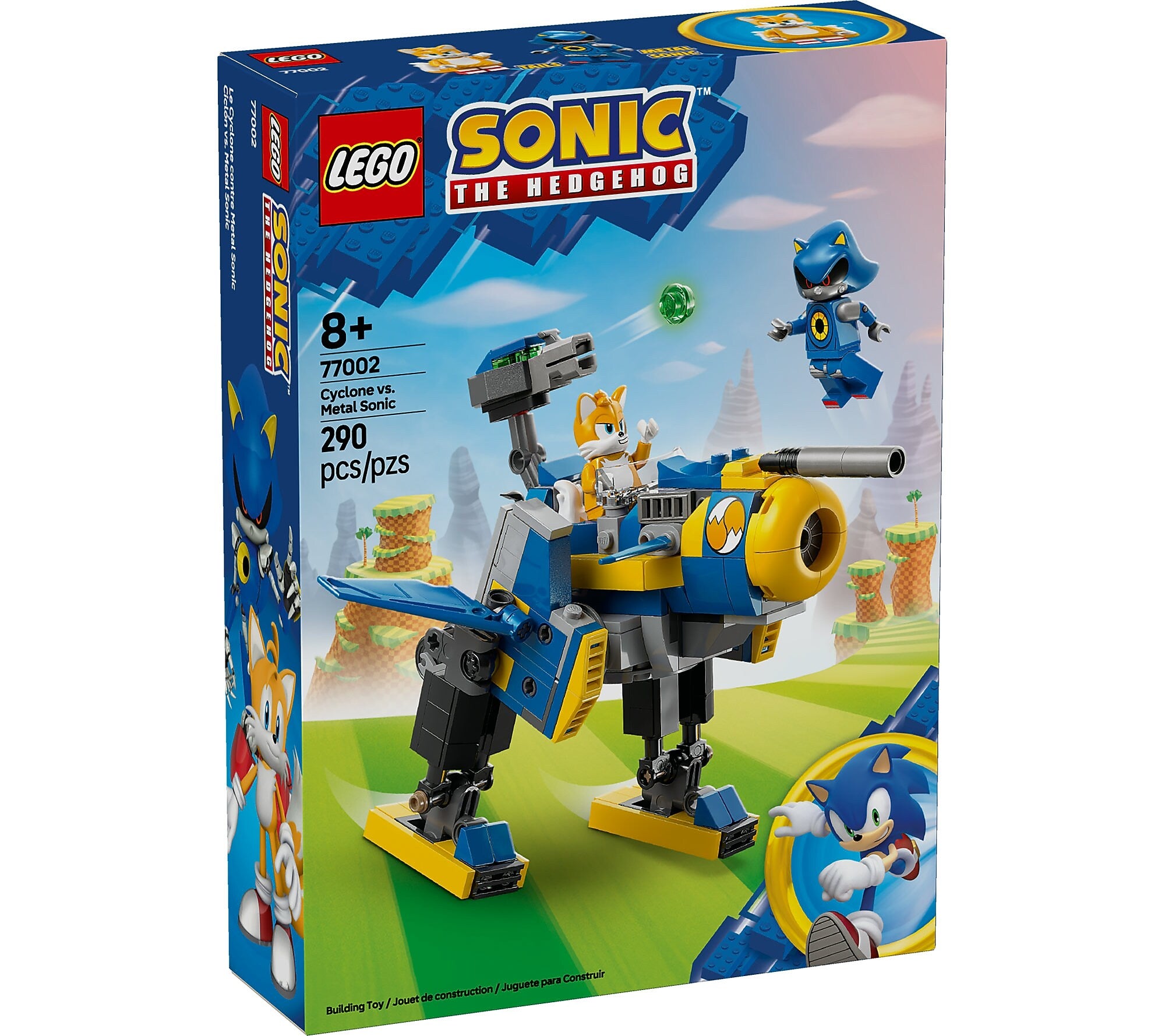 LEGO Sonic Cyclone vs. Metal Sonic, 290 Pieces (77002)