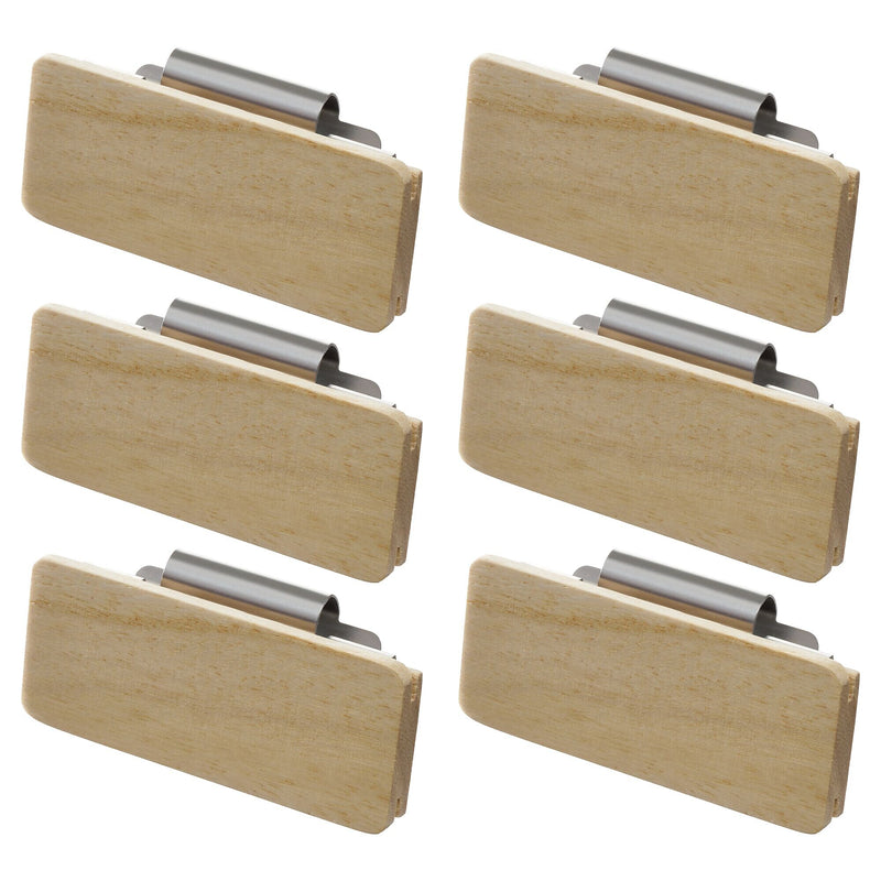 iDESIGN Small Wood Storage Bin Clips, 6/Pack (29118M6)