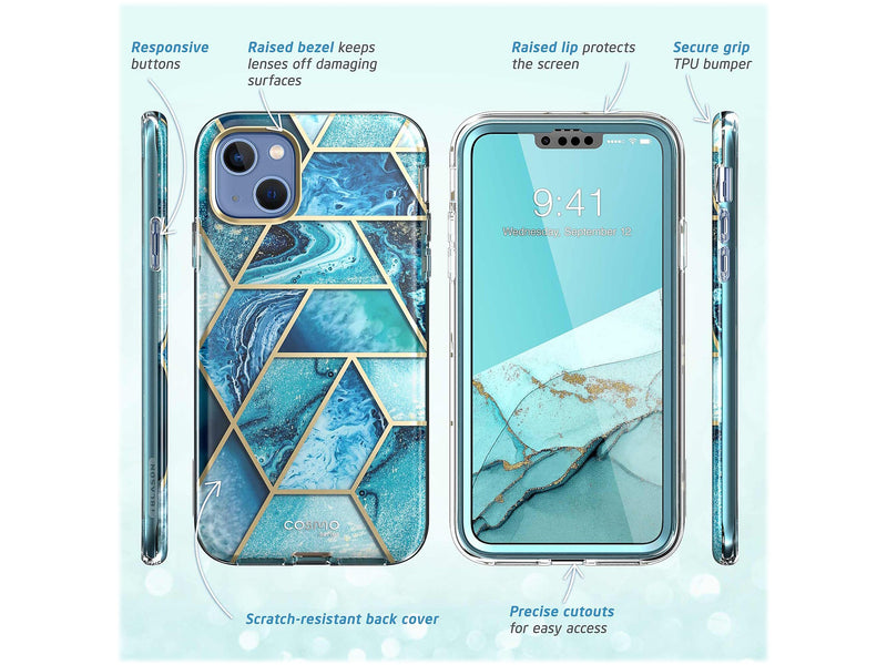 i-Blason Cosmo Ocean Blue Case for iPhone 14 Plus (iPhone2022-6.7-Cosmo-SP-Ocean)