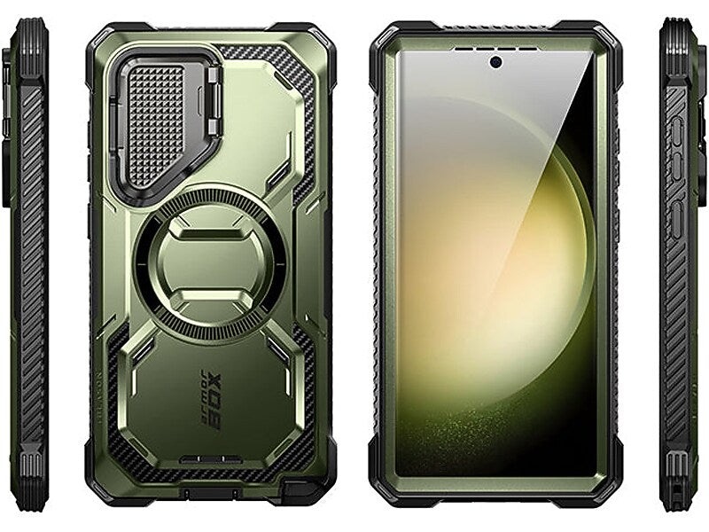 i-Blason Armorbox MagSafe Rugged Case for Samsung Galaxy S24 Ultra, Shock-Absorbing, Dark Green