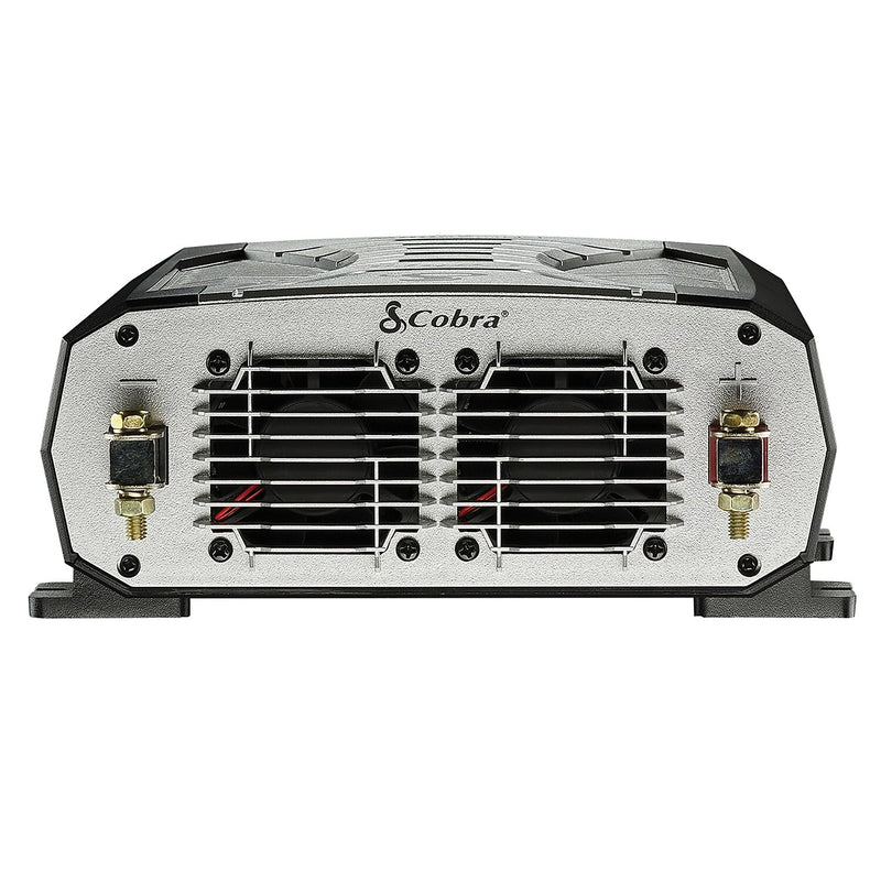Cobra PRO 2500W Professional-Grade Power Inverter with 2 USB Ports, 4-Outlets, Black & Gray (CPI2500W)