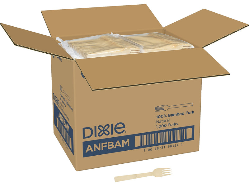 Dixie Bamboo Fork, Brown, 1000/Box (ANFBAM)