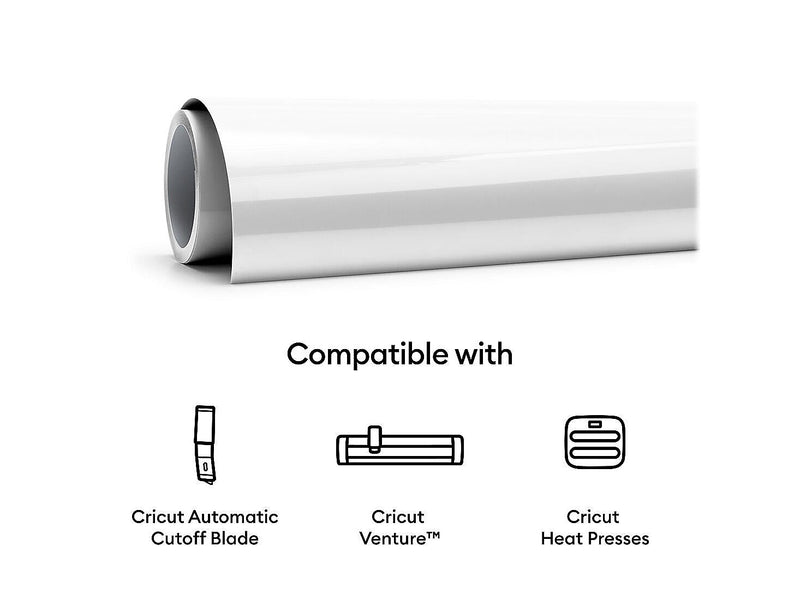 Cricut Smart Iron-On Die Cutting Crafting Roll, White (2008992)