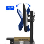 FlexiSpot Adjustable Dual Monitor Arm Mount for Sit-Stand Riser, Up To 30" Monitor, Black (D1D-E)