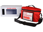 First Aid Only Bleeding Control Cabinet with Multiple Victim Bag, California AB2260, with Alarm (91521)