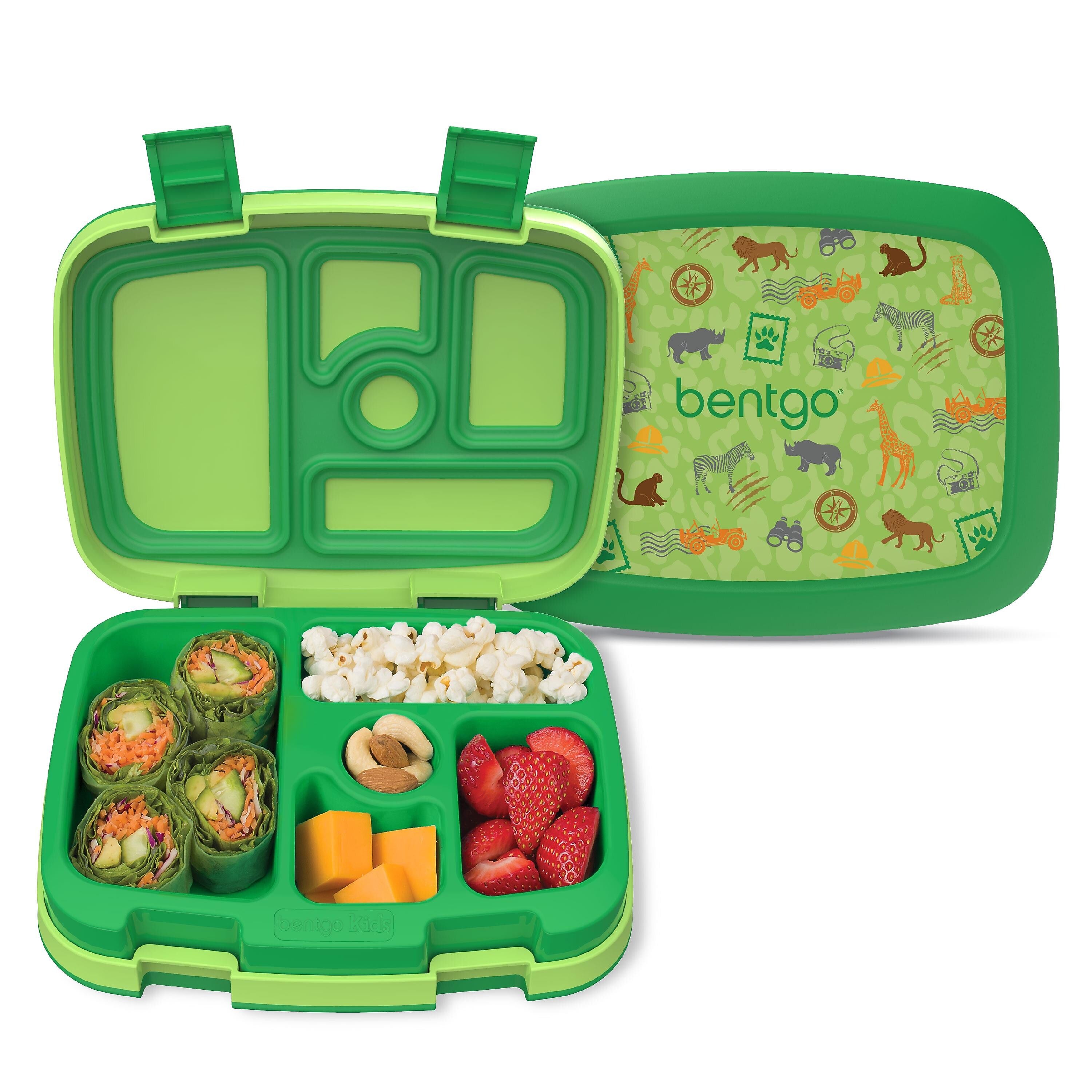bentgo Kids Bento Box, 5-Compartment, Safari, 33.6 oz. (BGKDPT-SAF)