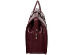 McKlein MORGAN Leather Briefcase, Laptop Compatible, Burgundy (83346)