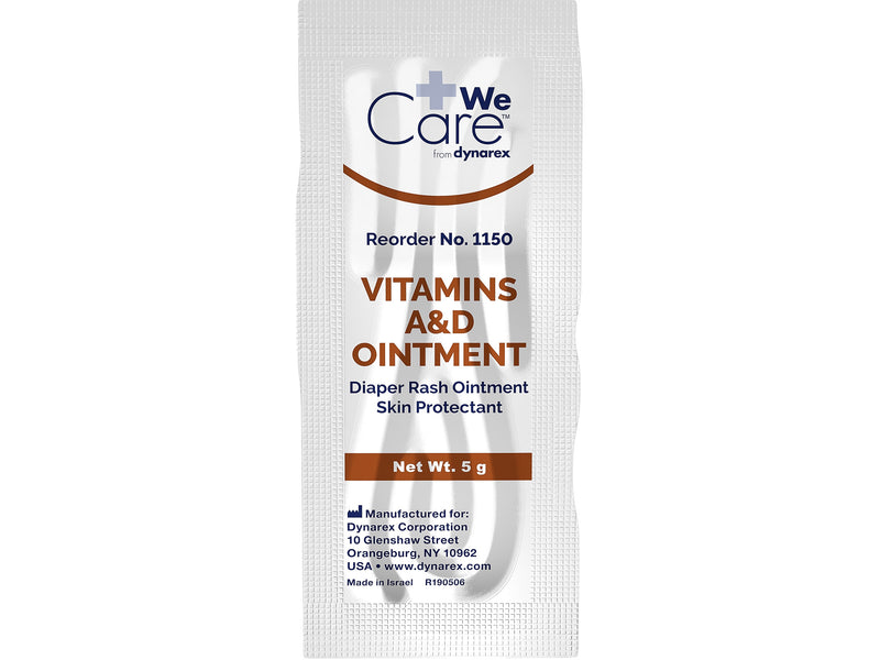 Dynarex We Care Vitamins A & D Ointment, 0.18 Oz., 144/Box, 6 Boxes/Carton (1150)