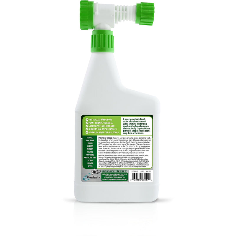 OdoBan Outdoor and Yard Odor Eliminator, Clean Fresh Scent, 32 oz. (927561-Q6)