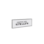 Azar Nameplate Holder, 8.5" x 2.5", Horizontal, Wall Mounted, Clear, Acrylic, 10/Pack (122018)