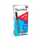Paper Mate InkJoy 100RT Retractable Ballpoint Pen, Medium Point, Black Ink, Dozen (1803472)