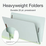 Pendaflex Classification Folder, 1" Expansion, Legal Size, Light Green, 25/Box (47705)