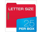 Pendaflex 60% Recycled Pressboard Classification Folder, 2" Expansion, Letter Size, Bright Red, 25/Box (15936GW)