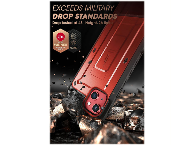SUPCASE Unicorn Beetle PRO Metallic Red Rugged Case for iPhone 14 (SUP-iPhone2021/22-6.1-UBPro-SP-Ruddy)