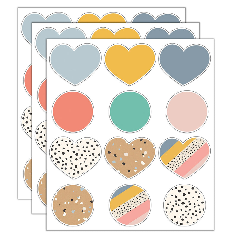 Carson Dellosa Education We Belong Hearts & Dots Cut-Outs, 36/Pack, 3 Packs/Bundle (CD-120646-3)
