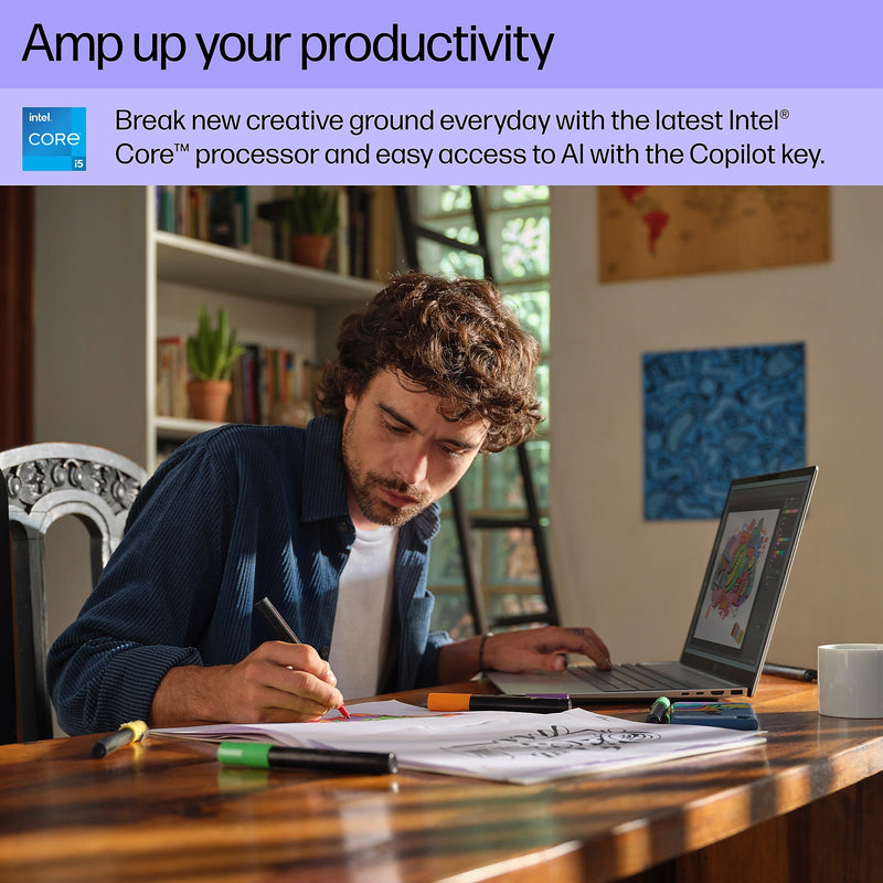 HP Omni Book 5 16" 2K Laptop, Intel Core i5-1334U, 8GB RAM, 512GB SSD, Backlit Keyboard, +19.25 hours battery, Windows 11 Home