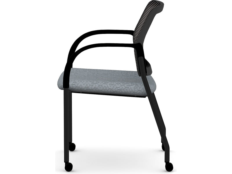 HON Ignition Fabric/Mesh Multipurpose Stacking Chair, Basalt/Black (HIGS6.F.H.IM.APX25.T)