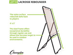 Champion Sports Lacrosse Ball Rebounder, Black/Orange (LBT10)