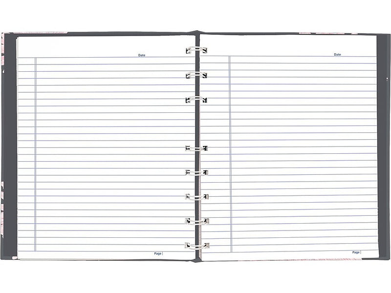 Blueline Pink Daisy NotePro Professional Notebooks, 7.25" x 9.25", College Ruled, 75 Sheets, Gray/Silver (A6016.01)