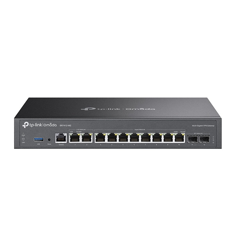 TP-LINK Omada 2500 Multi-Gigabit Router, Black (ER7412-M2)
