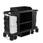 Suncast Commercial Cleaning Cart Bag, Black Polyester (HKCBAG06D)