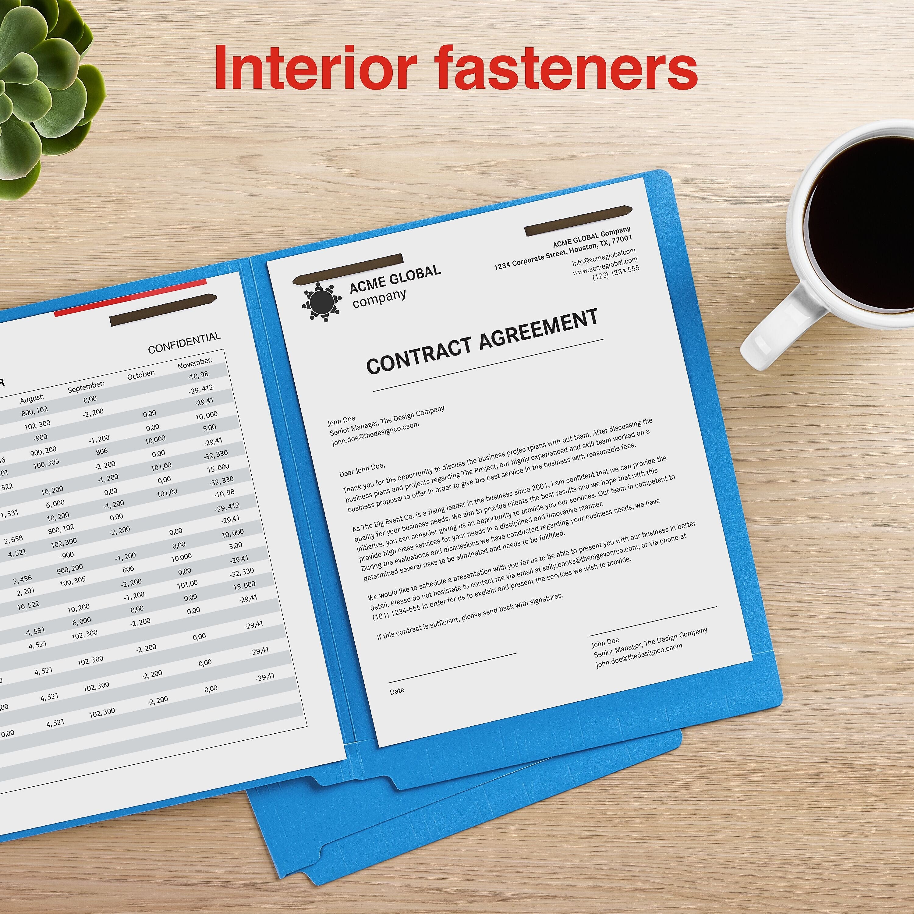 Staples Classification Folder, 3/4" Expansion, Letter Size, Blue, 50/Box (ST62547)