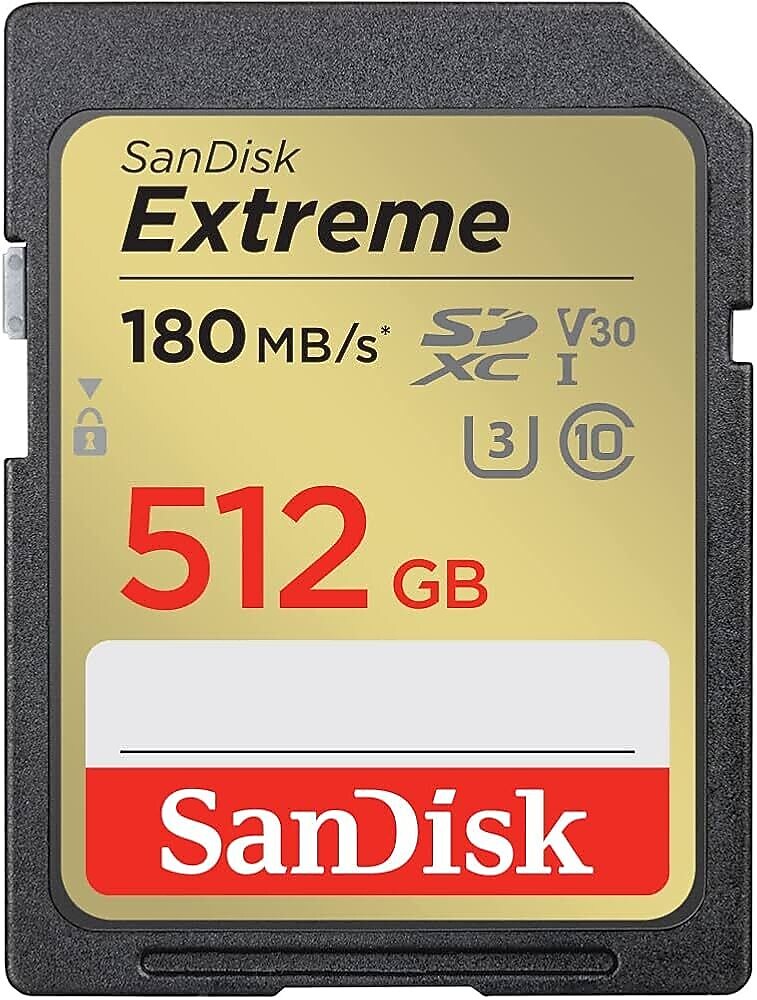 Western Digital Extreme 512GB SDHC Memory Card, UHS-I, (SDSDXVV-512G-ANCIN)