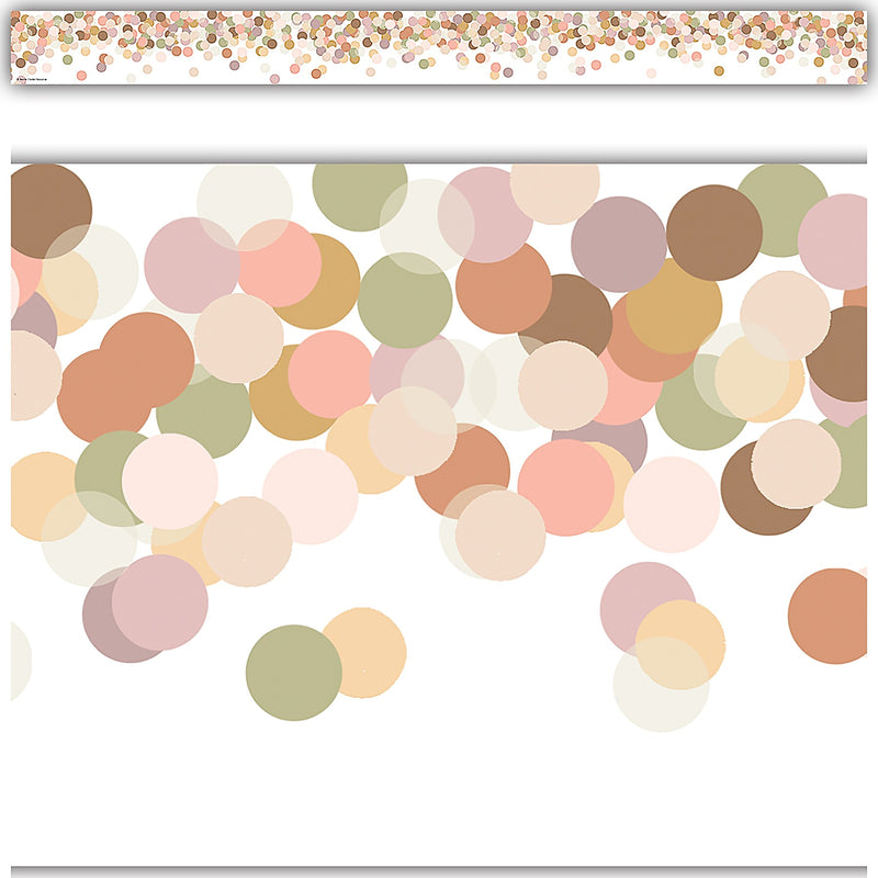 Teacher Created Resources Calming Confetti Straight Border Trim, 3" x 2.92', 12/Pack, 6 Packs/Bundle (TCR6775-6)