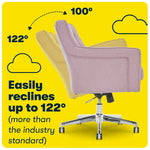 Serta Style Ashland Fabric Swivel Computer and Desk Chair, Lilac (47140D)