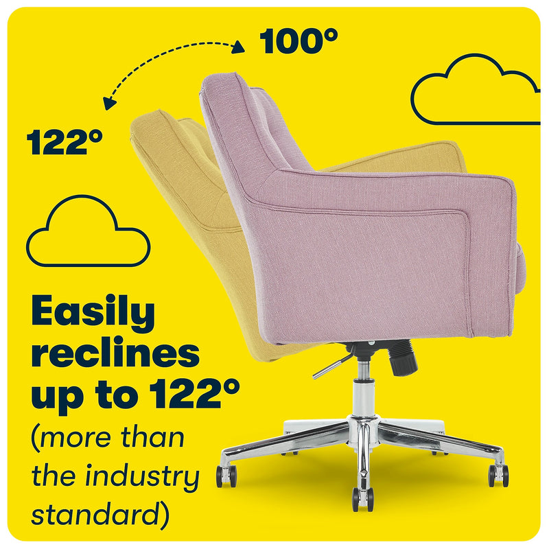 Serta Style Ashland Fabric Swivel Computer and Desk Chair, Lilac (47140D)