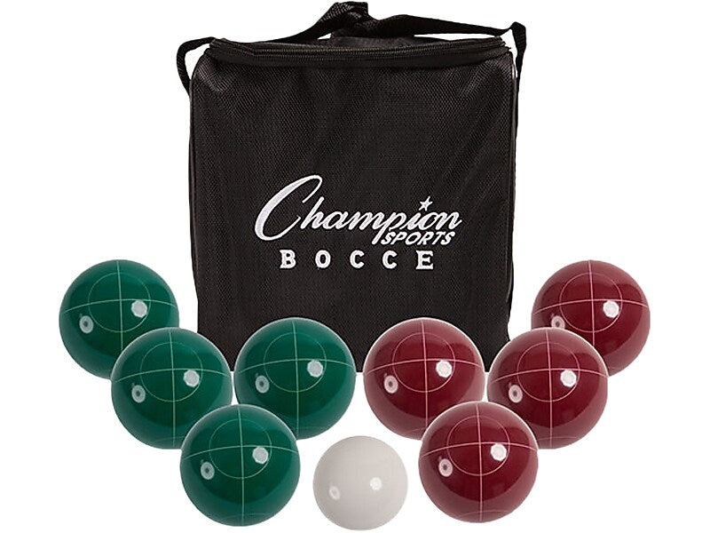 Champion Sports Deluxe Bocce Tournament Set, Assorted Colors (CG200)