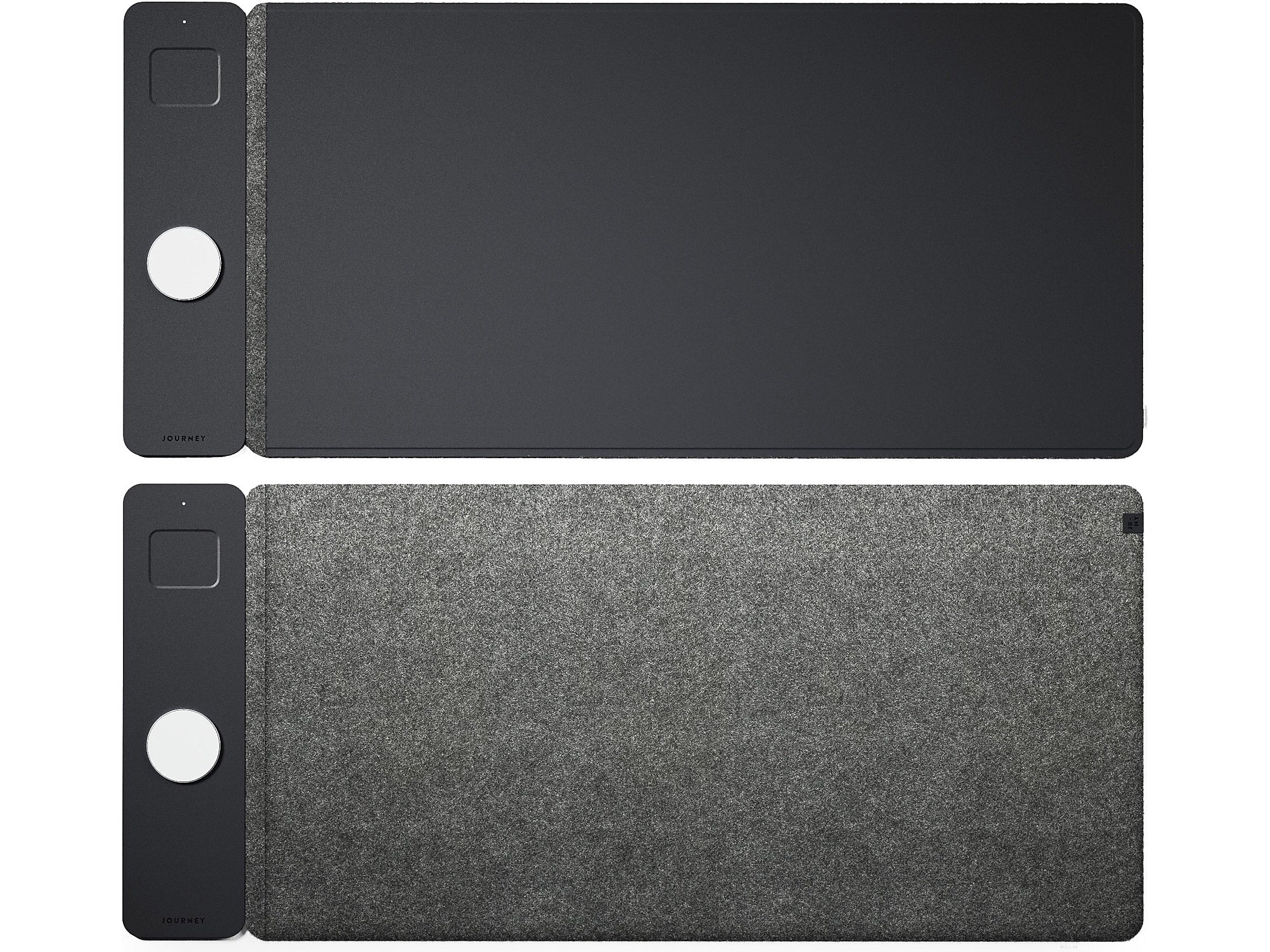 JOURNEY ALTI ULTRA Vegan Leather/Felt Desk Pad, 14.6" x 32.6", Midnight (JMSDMMN)