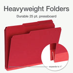 Pendaflex Recycled File Folder, 1-Tab, Assorted, Letter Size, Red, 25/Box (1007010)
